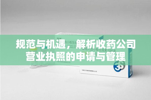 南京规范与机遇，解析收药公司营业执照的申请与管理