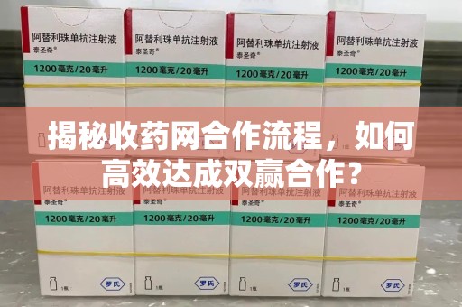 南京揭秘收药网合作流程，如何高效达成双赢合作？