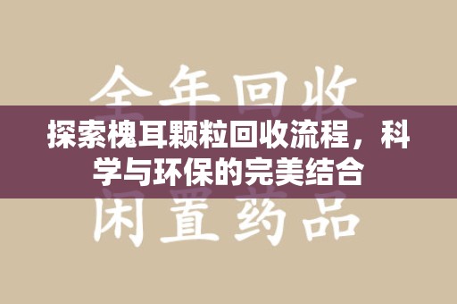 南京探索槐耳颗粒回收流程，科学与环保的完美结合